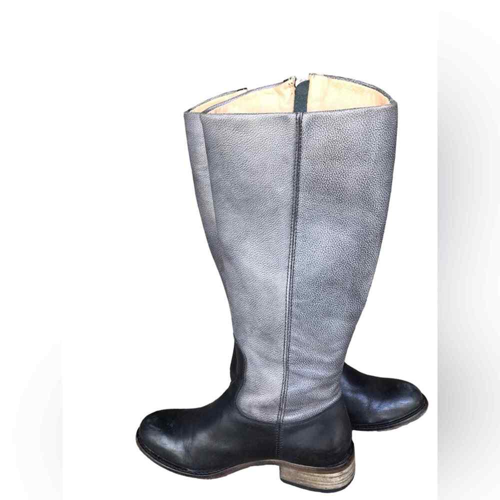 Lucchese Tall Riding Boots color block zip up Coastal Cowboy sz 6 Style 4246 01 - Picture 2 of 10